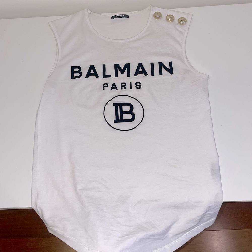 COPY - BALMAIN 3-Button Logo Tank Top